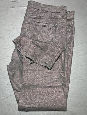 William Rast Black Skinny Jeans With Fine Glitter Finish
